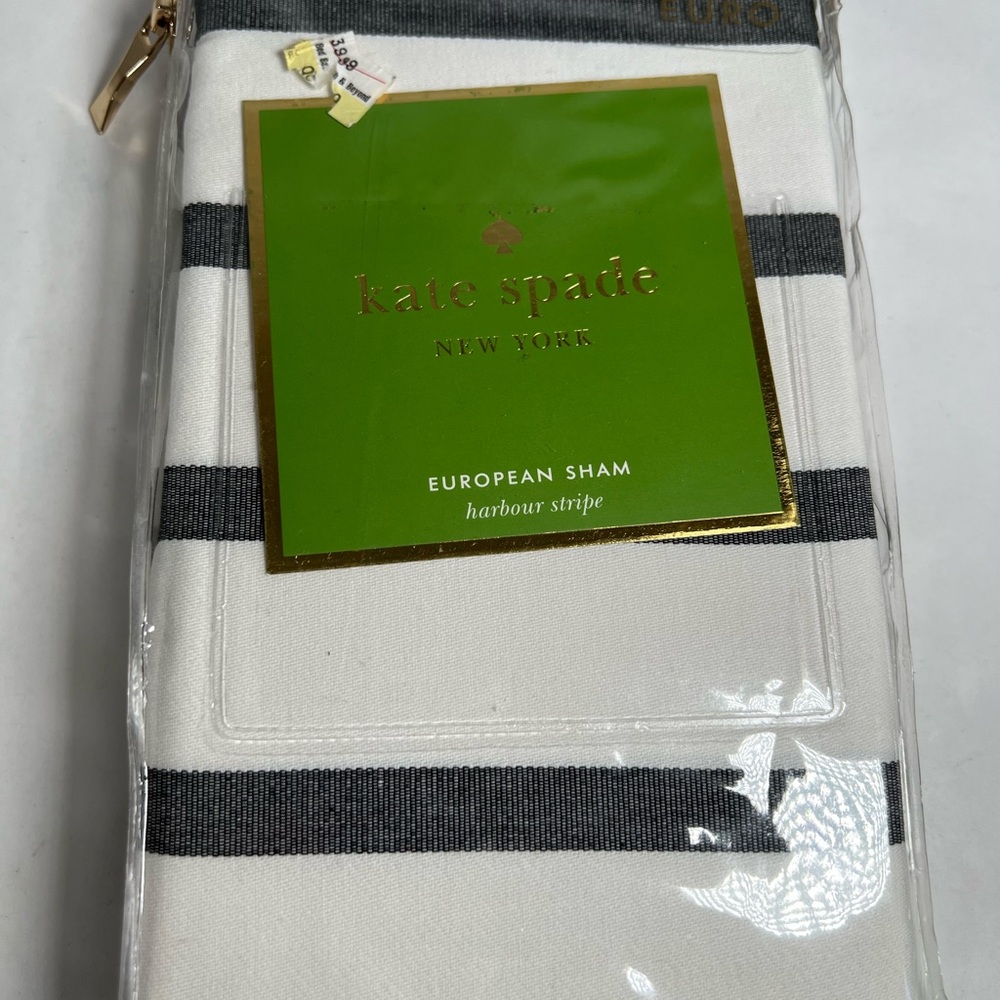 Kate Spade Black and White Striped Sham Harbour‎ stripe